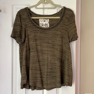 Anthropologie Size S Green Heathered Tee Shirt